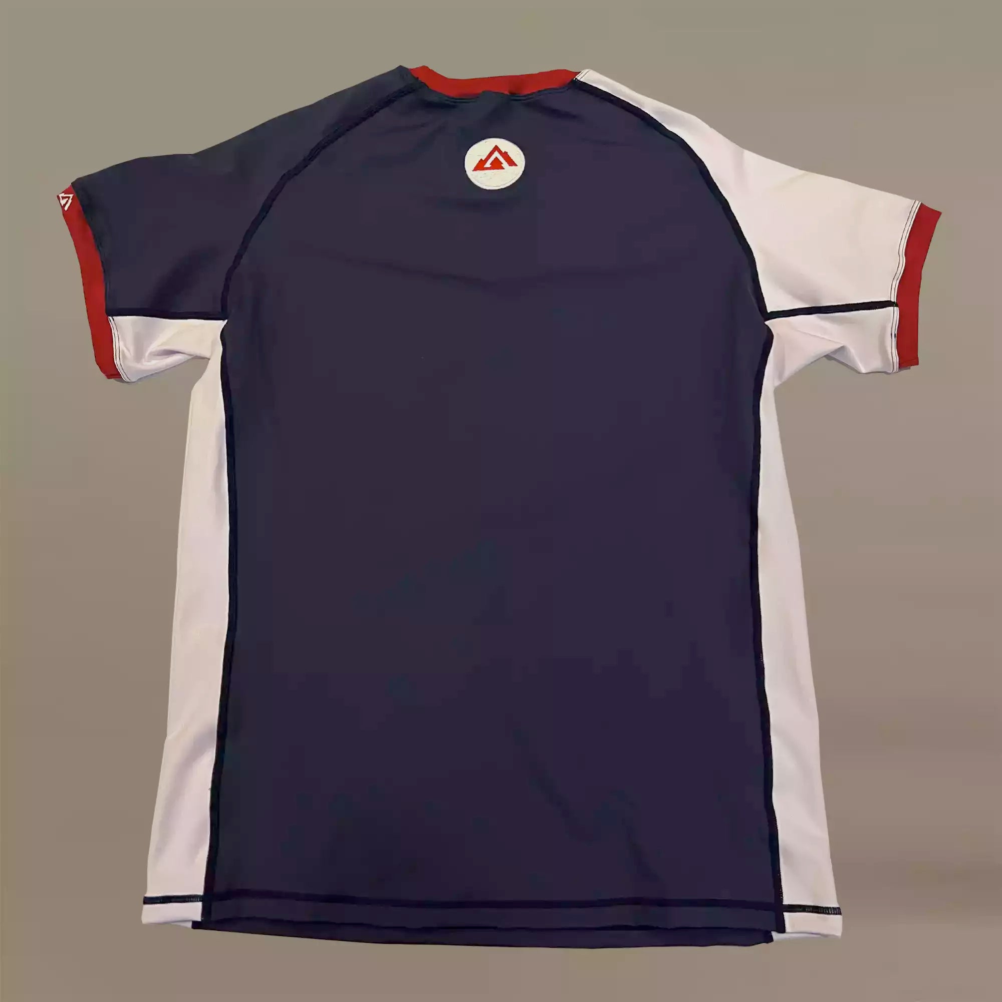 GRW American Jiu Jitsu BJJ Rash Guard patches back red white blue