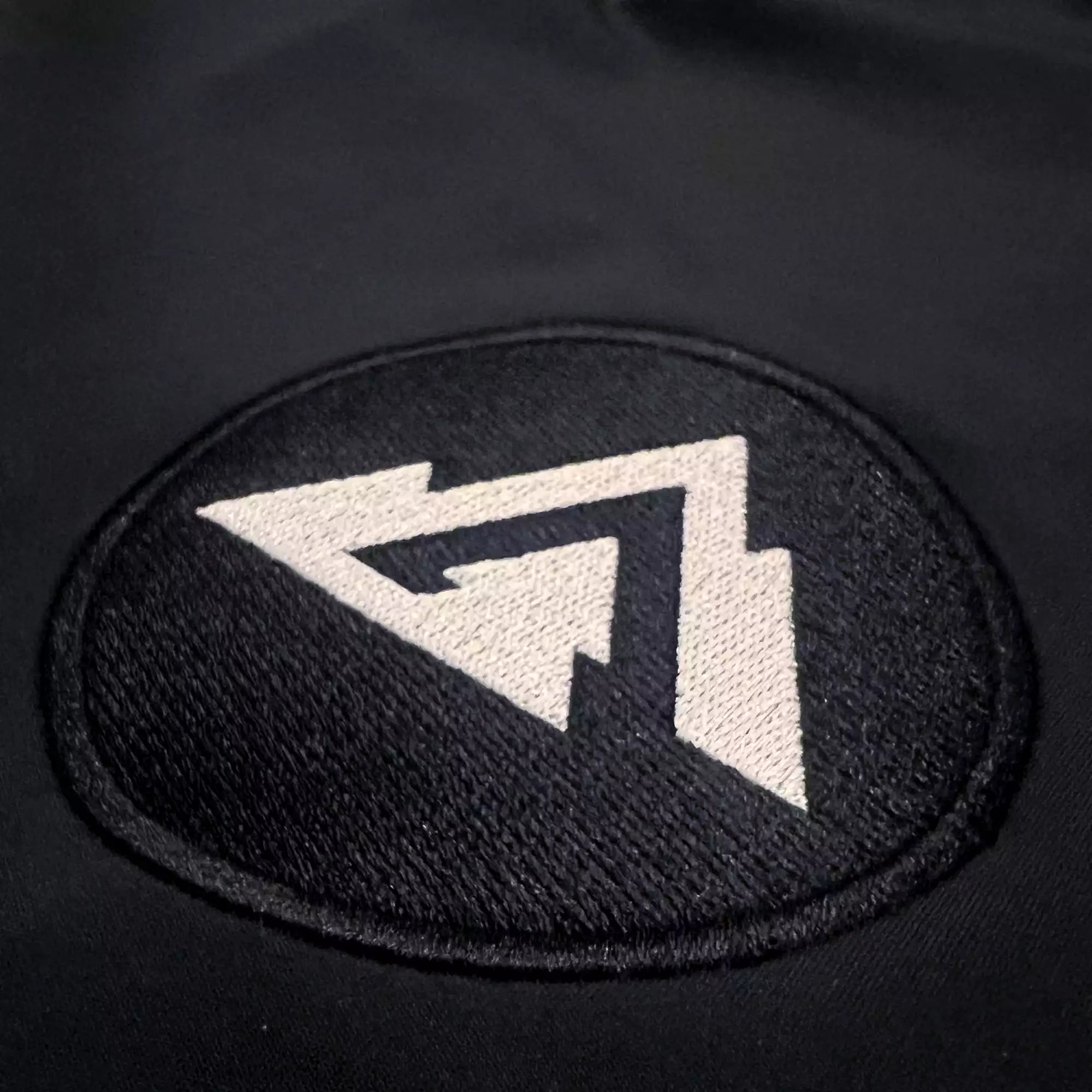 GRW Women's Black Jiu Jitsu BJJ Fight Grappling Shorts GRW logo patch close up