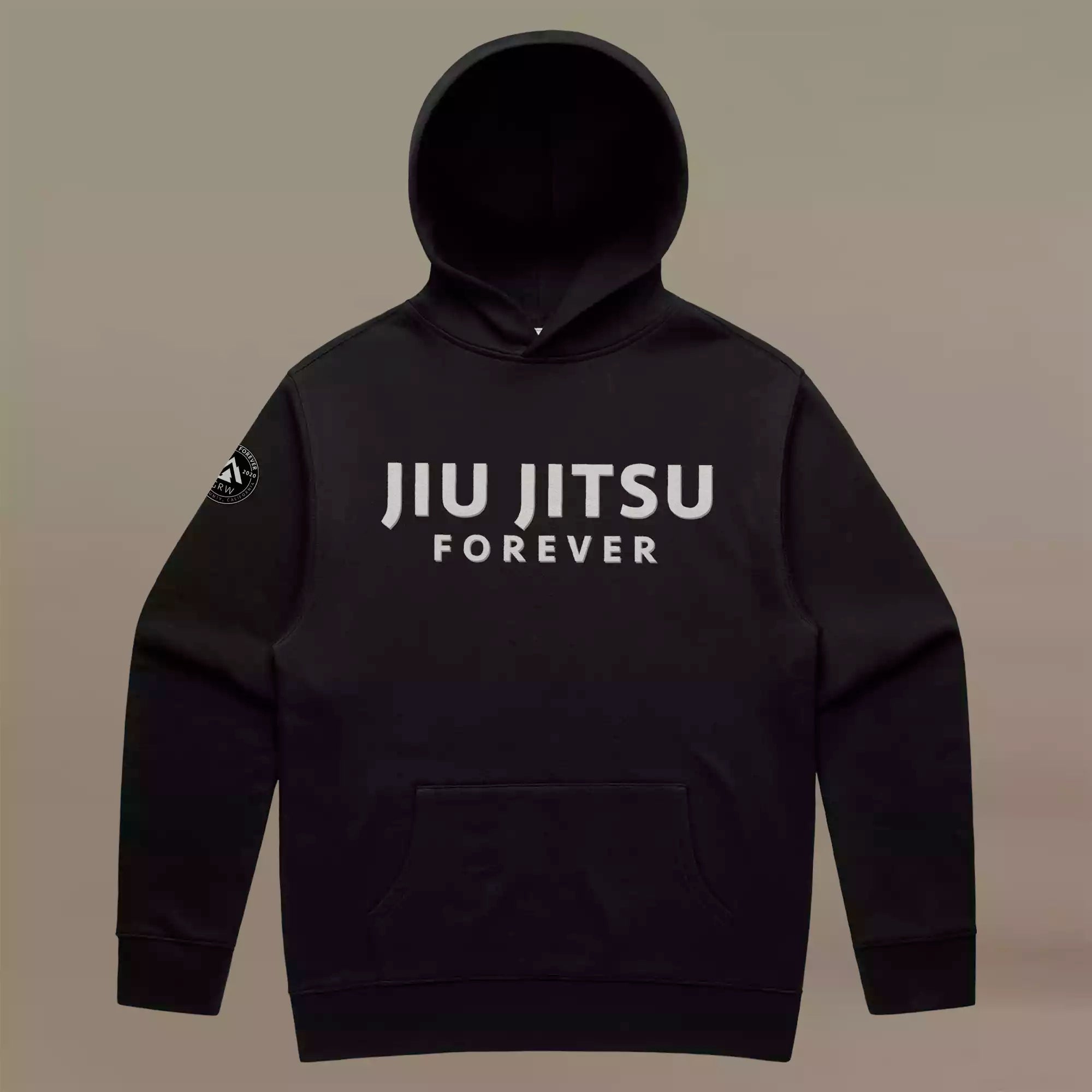 GRW BJJ Jiu-Jitsu Forever Black Hoodie Front