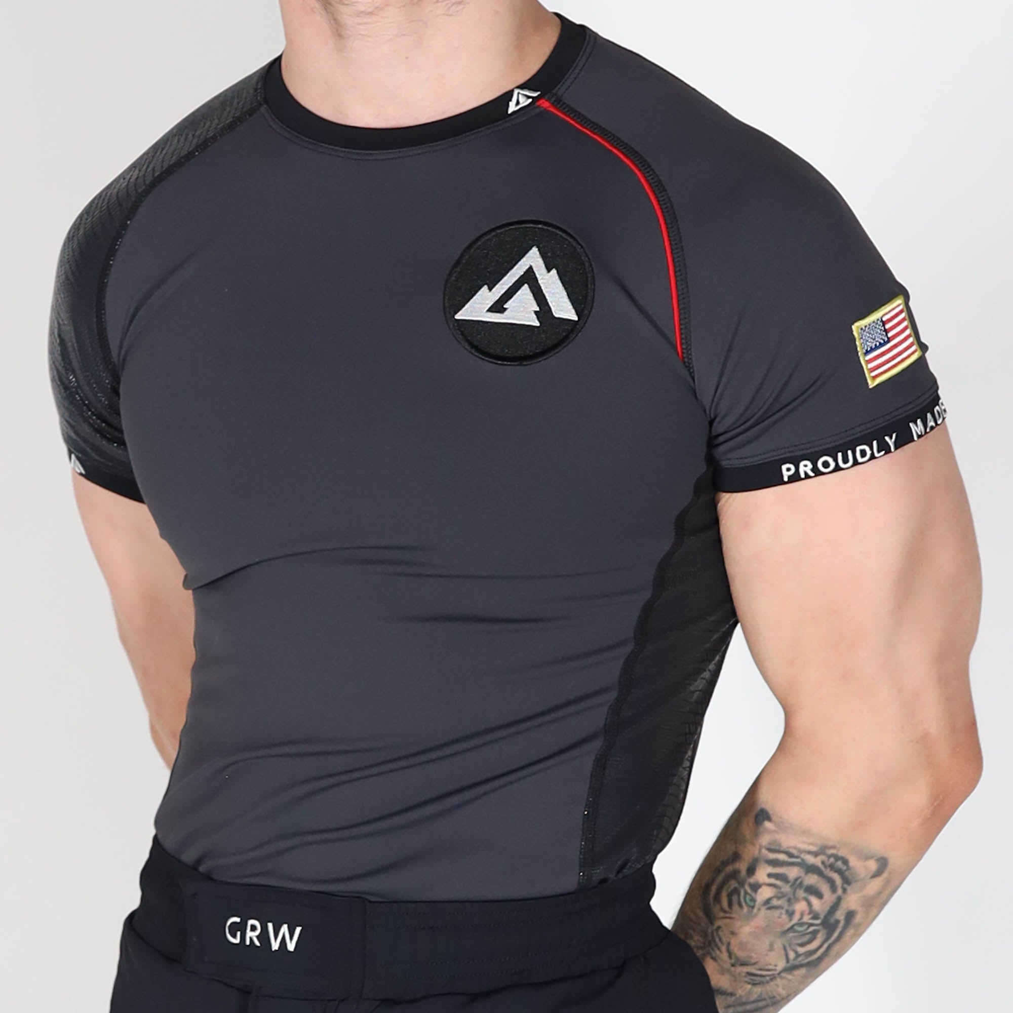 GRW Competition Rashguard nogi brazilian jiu jitsu bjj python snake skin mma mixed martial arts ufc combat sports made in USA